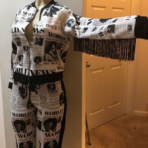 Newspaper print top n bottom